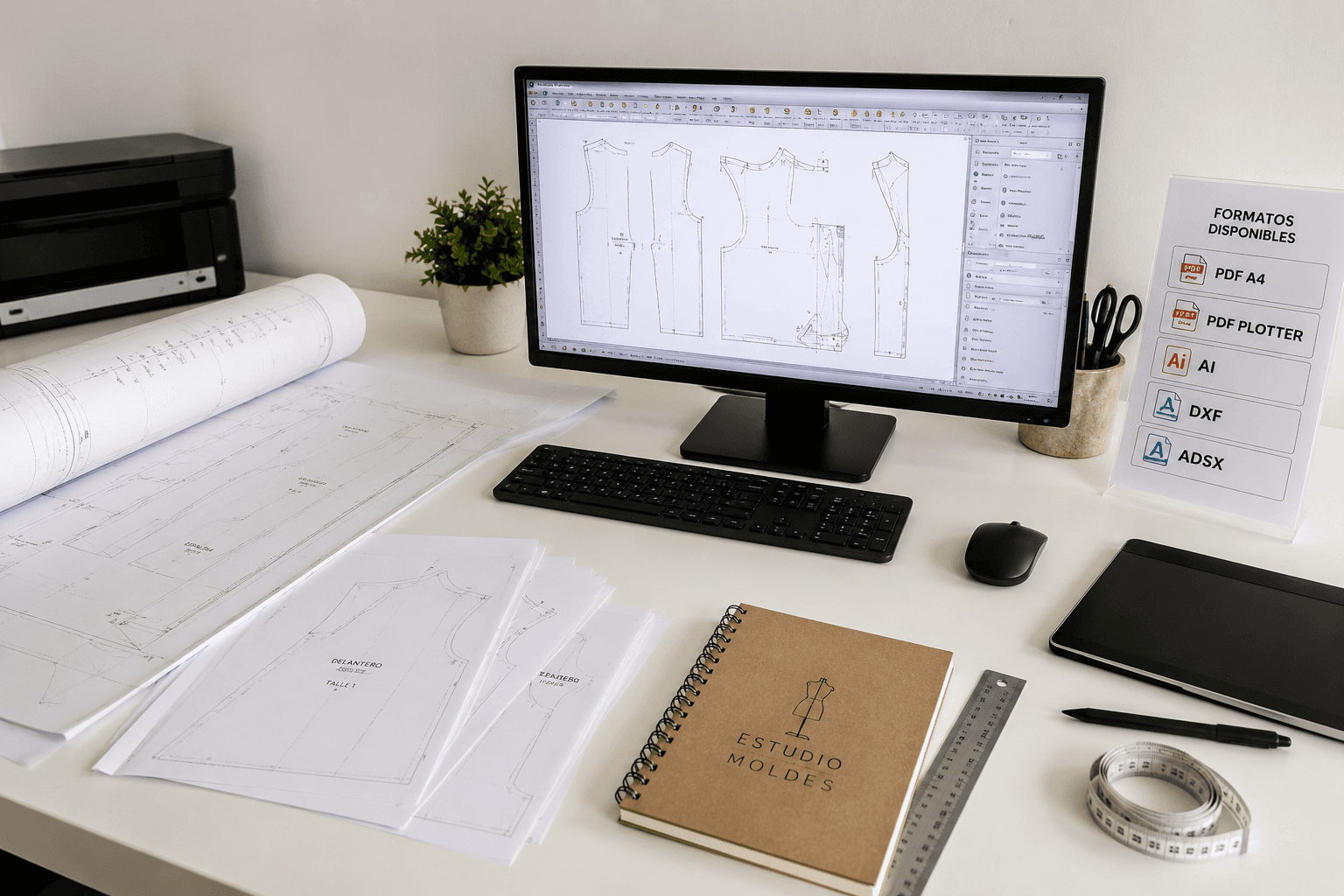 Diferencia entre PDF A4, PDF Plotter, AI, DXF y ADSX